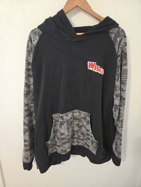 Ariat FR DuraStretch Patriot Hoodie Mens XL Black Gray Camo Wisco Cat 2 FlameWi